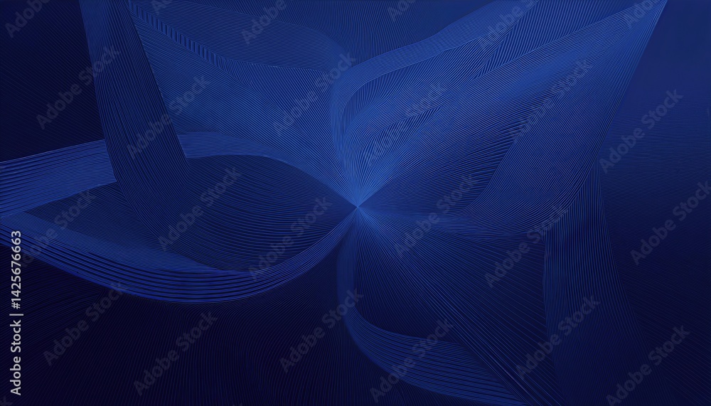 Poster vibrant abstraction a deep dive into an ocean of intense blues, swirling with textures and mysteries