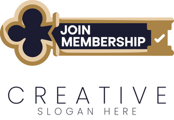 Exclusive Membership Key Gold Access Premium Design Vector join icon club dark flat elite 