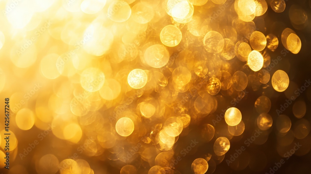 Poster a delicate gold bokeh gradient transitioning from deep gold to soft amber tones.