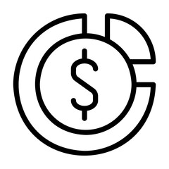 dollar Line Icon