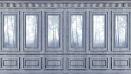 wood frames with forest wallpaper