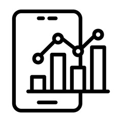 line graph Line Icon