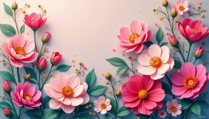 Subtle repeating floral motif on a plain background , stem, wallpaper, green