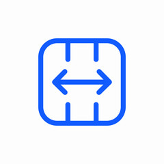 wide file range icon sign vector