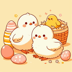 chick vector illustration 