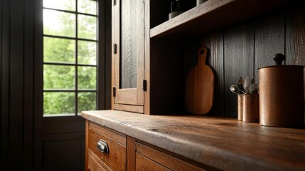 Revitalizing dark, scratched wooden cabinets with paint, step-by-step process,