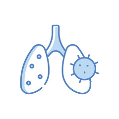 pneumonitis  Vector icon