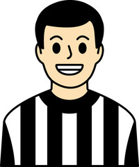 single icon of a boxing referee