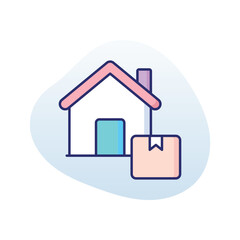 Home Delivery Vector icon