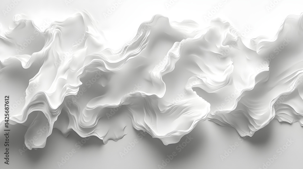 Aufkleber dynamic white paper texture art abstract design studio setting minimalist style artistic concept