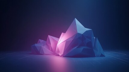 Stunning blue and pink iceberg towering in the ocean as a breathtaking natural wonder under clear skies