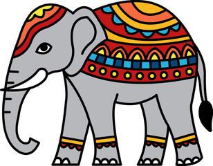 single icon of Thai elephant