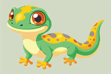 Vector illustration of colorful geckos.