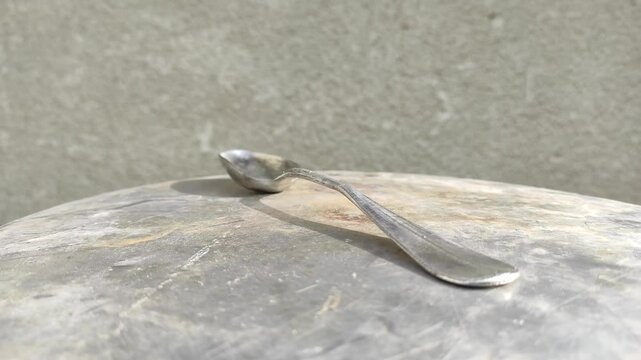Old silver-plated spoon. Spoon under the brand - art krupp berndorf. Antique spoon. collecting