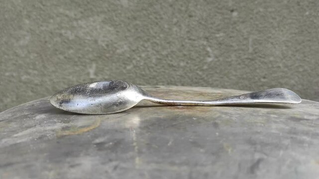 Old silver-plated spoon. Spoon under the brand - art krupp berndorf. Antique spoon. collecting
