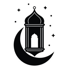 icon of a glowing night representing laylatul qadr