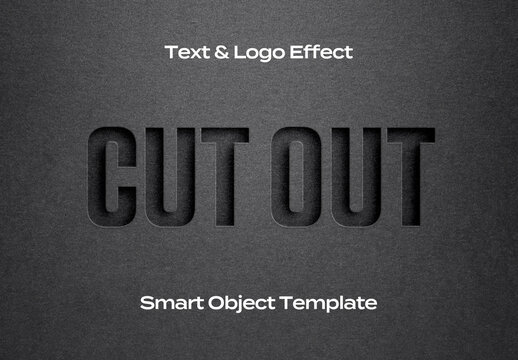 Print Printer Paper Text Logo Style Effect Mockup Logotype Template Shape