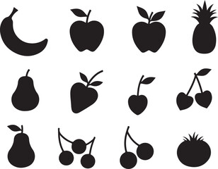 Fruit Silhouette Vector Bundle – Black SVG Clipart for Cricut & Design Projects

Black Fruit Vector Set – Apple, Banana, Pineapple, Berries & More Silhouettes

Fruit Clipart Silhouette Pack – Minimal 