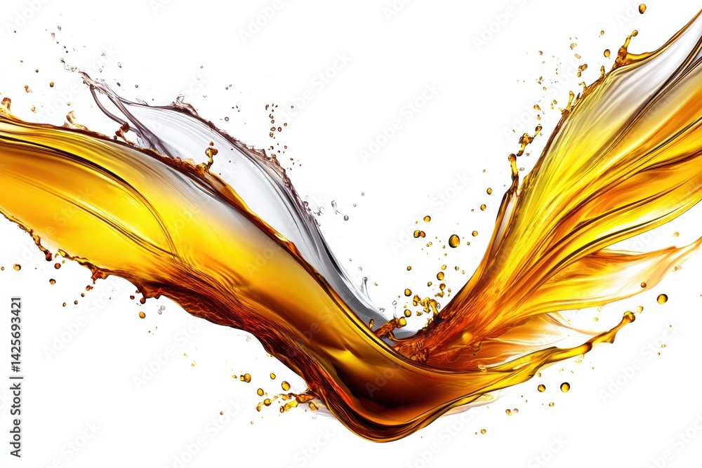 Aufkleber oil splash forms wing shape evoking the contrast between freedom and dependency in a creative art pi