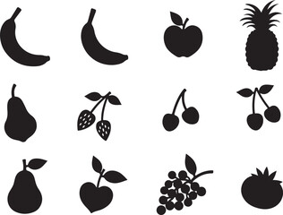 Fruit Silhouette Vector Bundle – Black SVG Clipart for Cricut & Design Projects

Black Fruit Vector Set – Apple, Banana, Pineapple, Berries & More Silhouettes

Fruit Clipart Silhouette Pack – Minimal 