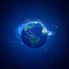 Obraz premium Earth, space, cosmos, nebula, energy, swirling, background, global, environmental, wallpaper