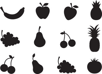 Fruit Silhouette Vector Bundle – Black SVG Clipart for Cricut & Design Projects

Black Fruit Vector Set – Apple, Banana, Pineapple, Berries & More Silhouettes

Fruit Clipart Silhouette Pack – Minimal 