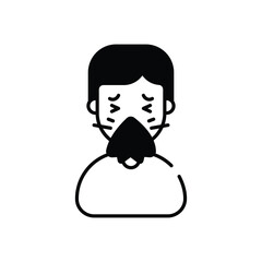 sneezing Vector icon