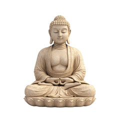 Fototapeta premium Serene Buddha Statue in Meditation Pose Peaceful Asian Religious Sculpture Spiritual Symbol