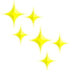 Yellow sparks light effect. Sparkles on transparent background.