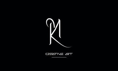 MK, KM, M, K abstract letters logo monogram