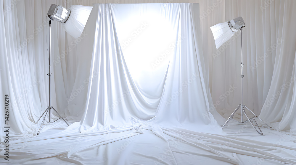 Poster minimalist studio lighting setup for professional photography image composition front view