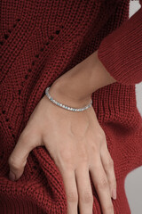 Gold Diamond Bracelet with beautyful ledy 