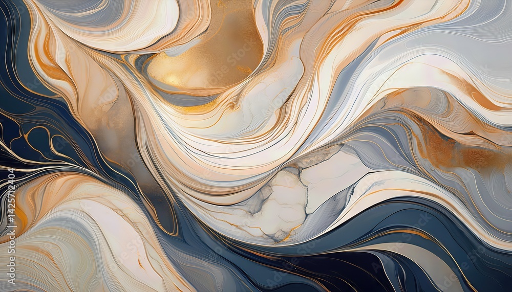Poster abstract marble texture organic flowing forms with subtle color variations ethereal aura, ideal for 
