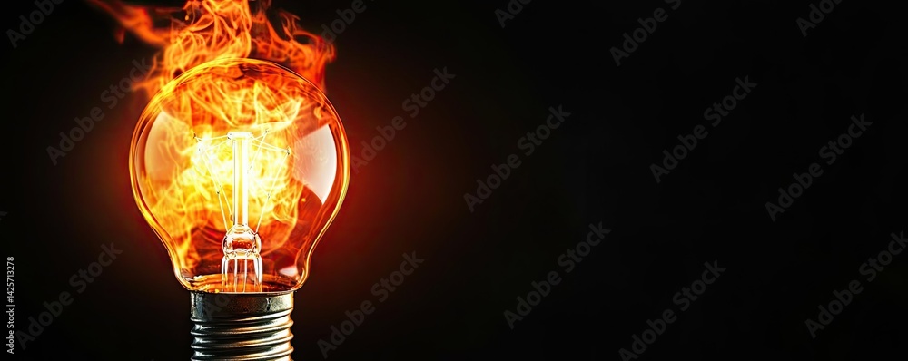 Aufkleber explosion of lightbulb with creativity and crash effect concept. an illuminated light bulb surrounde