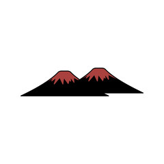 Mount Merapi icon isolated vector illustration, easy to edit and change.