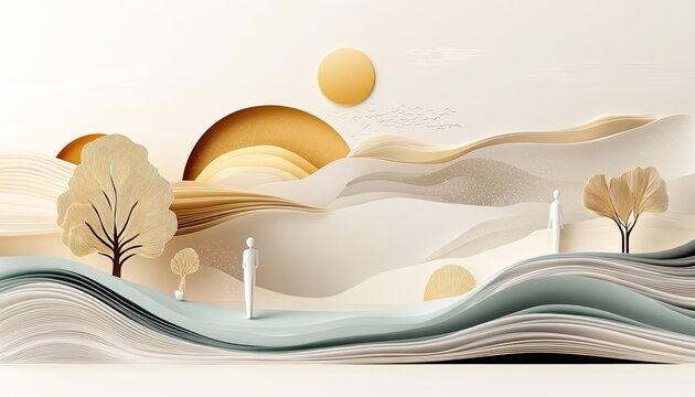 A thoughtful and balanced horizontal illustration for Humanist Day - Powered by Adobe