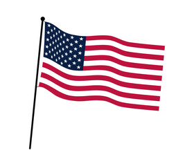 America Waving flag representing United State Nation Freedom Liberty, USA Independence Patriotism, Democracy Election Vote Event, Memorial Day and Travel