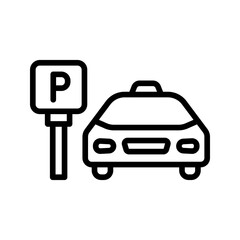 Parking icon vector image. Suitable for mobile apps, web apps and print media.
