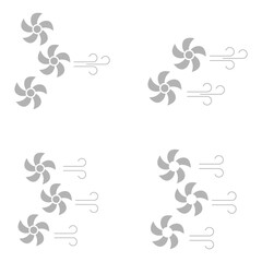 cooler icon, wind on a white background, vector illustration
