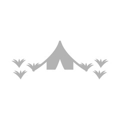 camping icon on white background, vector illustration