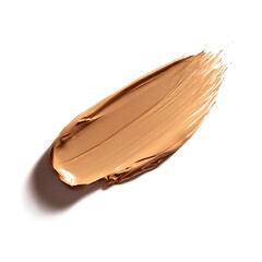 A swatch of foundation makeup, isolated on a white background