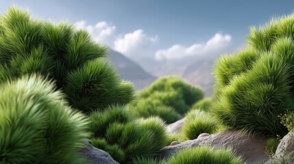 Naklejka premium Celebrating Green Plants on World Day to Combat Desertification and Drought with Vibrant Nature