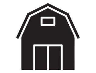 BARN SILHOUETTE WHITE BACKGROUND