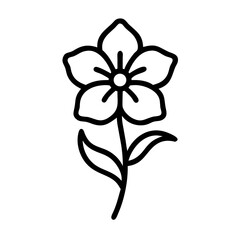Fototapeta premium flower icon black line art vector