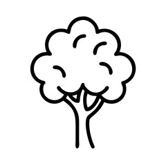 tree icon black line art vector