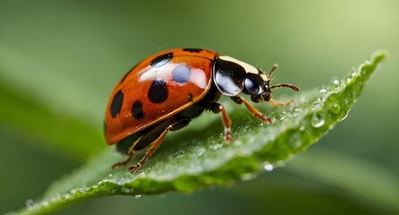 Fototapeta premium Ladybug on a leaf