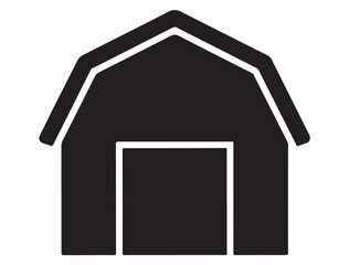 BARN SILHOUETTE WHITE BACKGROUND