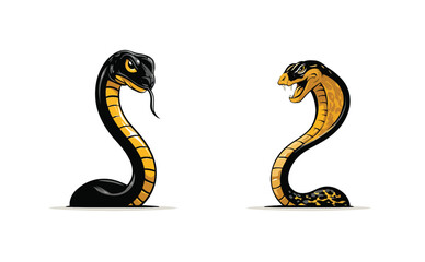 Snake  cartoon mascot illustration design character vector- Adobe Illustrator Artwork