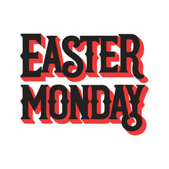 Lettering Easter Sunday Vector Illustration