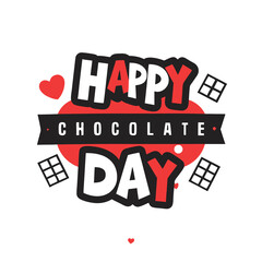 Lettering Happy Chocolate Day With Some Elements Vector Illustration